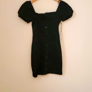 Zara black denim mini